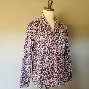 Sleep Shirt Animal Print Medium Pink Gray Meg Lilly